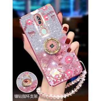 OPPOA9手機殼oppoa8超薄軟矽膠PCAM10全包防摔鏡頭opa網紅高級感PDBM00輕奢帶鉆oppa9指環支架0pp0A8女款opop