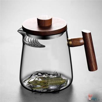 加厚高檔月牙玻璃茶壺茶漏一體帶過濾網泡綠茶器分茶杯公道杯茶