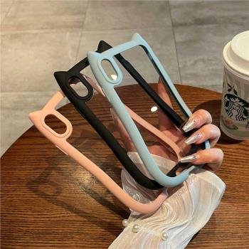 適用iPhoneX手機殼xsmax蘋果xr立體ix貓耳朵rx卡通xa可愛xmas透明xmax簡約ipx10硬殼mas網紅xsxmax女款apple