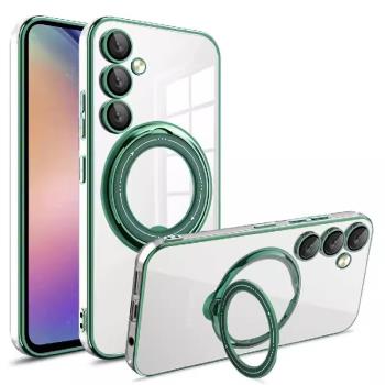 三星A55 5G透明手機殼galaxy a05s電鍍磁吸指環扣A52S支架A15全包矽膠A12/A14/A34/A53A25超薄全包鏡頭矽膠套