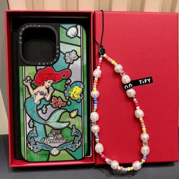 CASE聯名迪士尼美人魚公主適用iphone16promax手機殼15pro蘋果14保護套13鏡面MagSafe磁吸12卡通11可愛plus