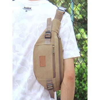 男士戶外運動幹活工作帆布腰包
