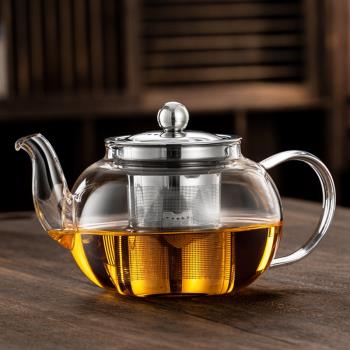 泡茶壺耐熱玻璃茶壺單壺加厚沖茶器過濾綠茶茶杯紅茶茶具煮茶套裝