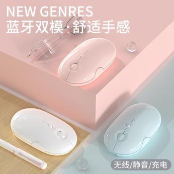 藍芽無線滑鼠充電靜音男女生適用聯想蘋果華碩惠普小米筆記本電腦