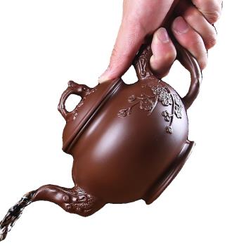 宜興紫砂壺大容量大號泡茶壺手工茶壺單壺陶瓷家用茶具茶杯套裝
