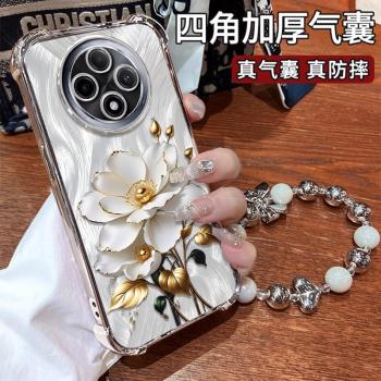金邊白玫瑰適用oppoa15手機殼新款oppoa11全包OPPOA9矽膠oppoa5簡約a3輕奢OPPOA1高階女款OPPOK12x防摔保護套