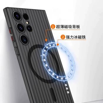 適用三星s24ultra手機殼新款超薄磨砂s24+散熱高階s23ultra半透明磁吸Galaxys23+男女潮牌商務輕奢高級感硬殼