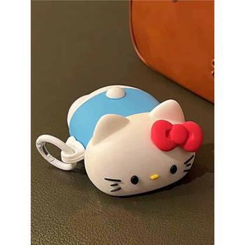動漫趴趴立體KT貓可愛適用airpods pro/2代保護套矽膠軟殼蘋果無線藍牙耳機殼保護殼1代3代小眾華強北5代悅虎