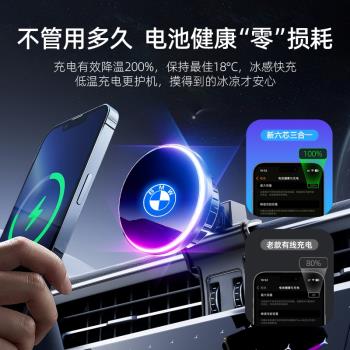 適用寶馬3/5系/7系/X1/X3/X5/X6/x7/IX3車載手機支架無線充電磁吸