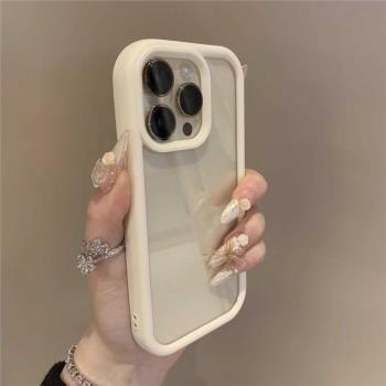 高階純色透明適用蘋果15Promax手機殼iPhone14高階感新款13保護套12矽膠加厚防摔14plus全包邊情侶女款創意