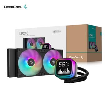DeepCool 九州風神 LP240 黑色 ARGB 240 水冷排 水冷散熱器 串接風扇/點陣螢幕/5代水泵
