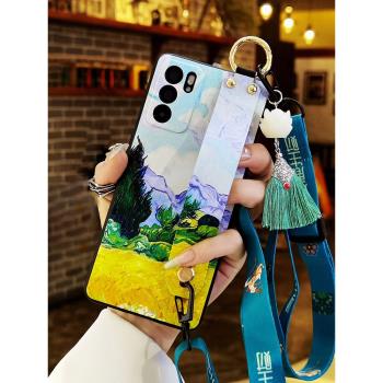適用於三星S21+手機殼S22 Ultra腕帶支架S10e防摔GalaxyS20潮牌網紅SM-G9880軟殼s10lite斜掛帶掛繩9750女款