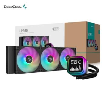 DeepCool 九州風神 LP360 黑色 ARGB 360 水冷排 水冷散熱器 串接風扇/點陣螢幕/5代水泵