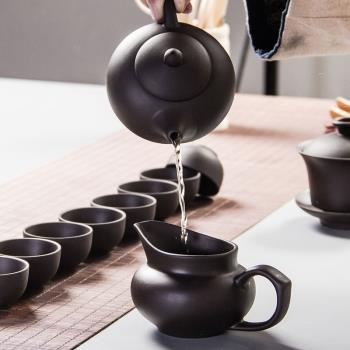 紫砂壺喝茶小茶壺功夫茶具家中式用便攜鐵觀音泡茶壺白瓷手工茶壺