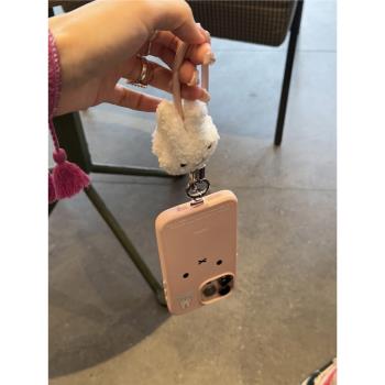 可愛兔掛件適用蘋果15promax手機殼iphone14pro新款16promax少女卡通13小眾女12保護套防摔11矽膠15plus掛繩
