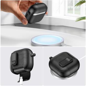 適用蘋果Airpods 4保護套無線藍牙耳機殼帶鎖扣支架pro2保護殼3代
