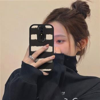 適用OPPOA9手機殼ins紋理OPPOK12高階感新款K11/K10/K9鏡頭全包A5/A7保護套A11S女簡約K5K3K7軟矽膠X防摔PRO