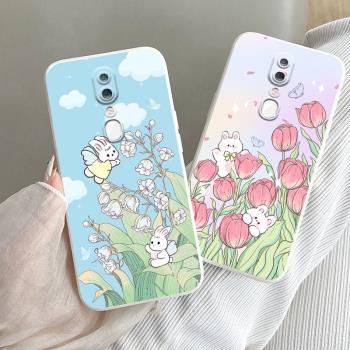 適用OPPOA9X手機殼鬱金香0pp0a9x玩偶熊oppoa9鈴蘭花朵opopA9兔子a9可愛女PCAM10防摔oppo a9x軟膠保護套全包
