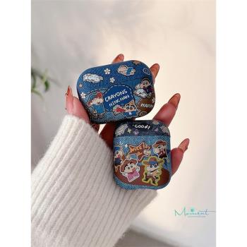 Good牛仔蠟筆小新airpods4代藍牙耳機殼Airpodspro2代無線藍牙耳機套保護殼airpods1/2/3/4代蘋果新款保護套