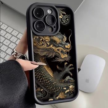 威武金龍適用三星s23ultra手機殼矽膠s24+中國風s22/s21個性創意a55/a54氣質a53高階男女s20fe防摔a15全包a35