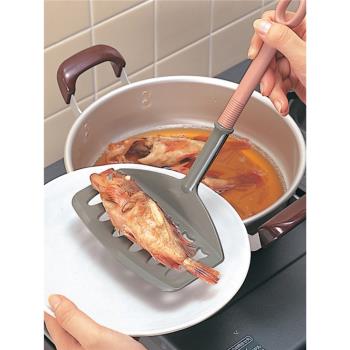 日本進口耐高溫煎魚鏟不粘鍋專用護鍋鏟煎餅鏟廚房油炸漏勺煎牛排