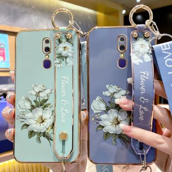 適用oppoA9手機殼oppo A9x保護A9矽膠套PCAM10全包防摔opa軟殼opooa腕帶掛繩oppa女款個性opopa花朵0pp0oppoa