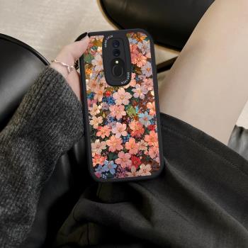 適用OPPOA9手機殼繁花OPPOK12新款日韓ins風K11/K10/K9鏡頭全包A5/A7保護套A11S女高級感K7軟矽膠X防摔PRO