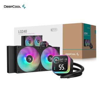 DeepCool 九州風神 LQ240 黑色 ARGB 240 水冷排 水冷散熱器 串接風扇/數位顯示/磁吸冷頭/5代水泵