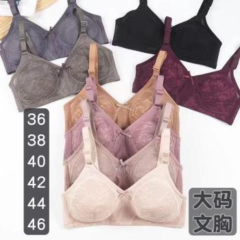 外貿大碼胸罩無鋼圈無海綿文胸女士上託調整聚攏舒適透氣薄款內衣