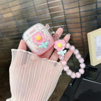 小清新倍思W04 2023年版保護殼適用Baseus防摔軟殼TWS新款可愛女外殼Bowie wo4旗艦升級版真無線藍牙耳機套