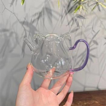 新款高硼矽玻璃茶壺耐熱泡茶器家用簡約帶過濾小茶壺茶具公道杯
