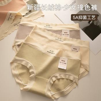 內褲女新款全棉襠抗菌無痕中高腰平角透氣少女生純棉三角短褲褲衩