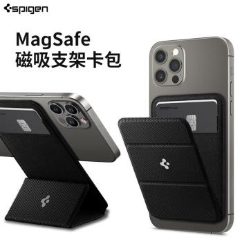 Spigen適用蘋果iphone磁吸卡包三星Samsung桌面支架磁鐵無線充電