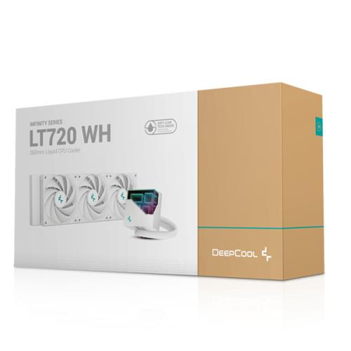 DeepCool 九州風神 LT720 WH 白色 360 一體式 水冷排 水冷散熱器 磁吸定位/4代水泵