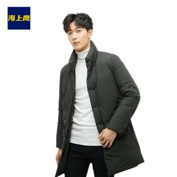 品牌剪標羽絨服男裝中長款白鴨絨保暖大衣厚防風防水加絨男士外套