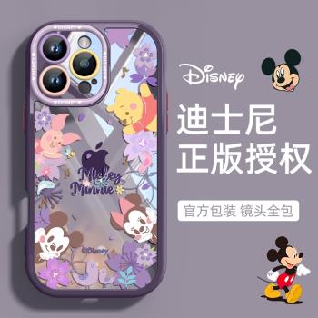 適用蘋果16promax手機殼新款iphone16高階15pro迪士尼13維尼熊14米奇12卡通11趣味8plus男x/xr女max保護軟套