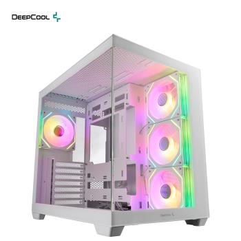 DeepCool 九州風神 CG530 4F WH ATX 海景房 ARGB 風扇 背插式 360 水冷排 白色 電腦機殼 CASE