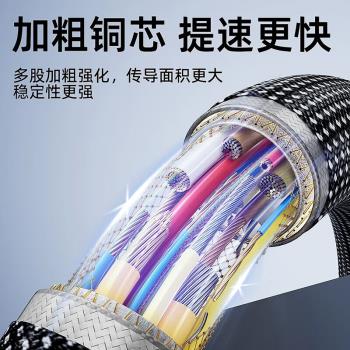 艾勝者 二合一Type-c數據線USB3.2高速傳輸短線高畫質投屏電腦筆記本適用三星WD西數閃迪M.2固態SSD移動硬碟盒