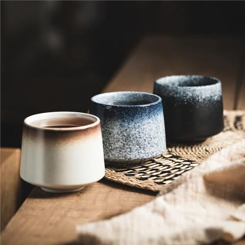 復古手工陶瓷水杯酒杯下午茶杯主人杯喝茶專用杯子帶蓋日式抹茶杯|茶杯