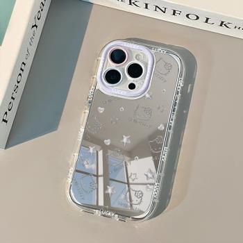 卡通鏡面KT貓適用小米14Ultra手機殼civi2/3/4Pro新款13PRO矽膠12S軟殼防摔11青春xm9女高級感10S創意保護套