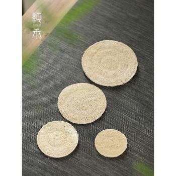 日式天然絲瓜絡茶杯墊茶壺墊紫砂壺幹泡茶墊隔熱墊子功夫茶道配件