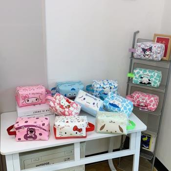 卡通大容量化妝袋 化妝包學生手提立體化妝瓶收納袋美樂蒂