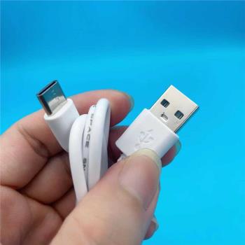 適用TYPE-C數據線充電線通用安卓智慧手機充電器電源線2A閃充快充TYPEC白色USB轉type-c樂視60公分長手機配件