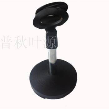 桌面加重圓盤臺架 底座電鍍管支架 臺式有無線麥克風話筒架