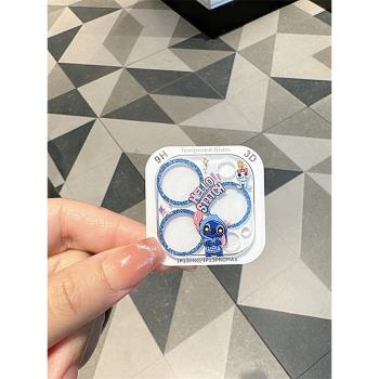 三眼史迪仔適用iphon16ProMax鏡頭膜蘋果14後攝像頭保護膜16plus卡通膜15草莓熊星之卡比13pro防刮鋼化玻璃膜