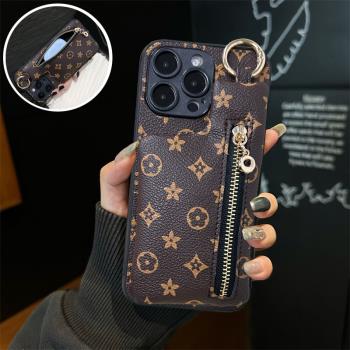 適用於三星A42手機套A34插卡套A32零錢包A30S耳機包GalaxyA35公交卡A20E復古A25小眾A21S皮質A23創意保護套