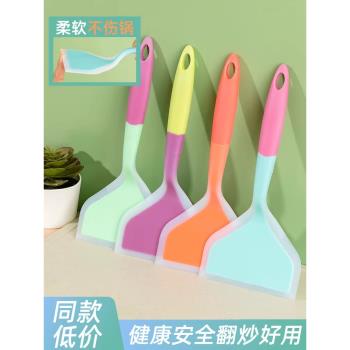 耐高溫烙餅矽膠鏟平底不粘鍋專用煎餅鏟子玉子燒鍋鏟翻面家用平鏟