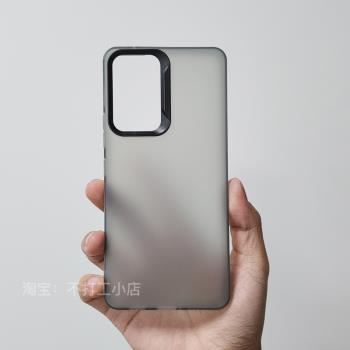 簡約半透明適用三星A54手機殼5G磨砂防摔大孔鏡頭保護套a54 5G全包透黑學生高階鏤空軟膠後殼TPU新款男女簡約