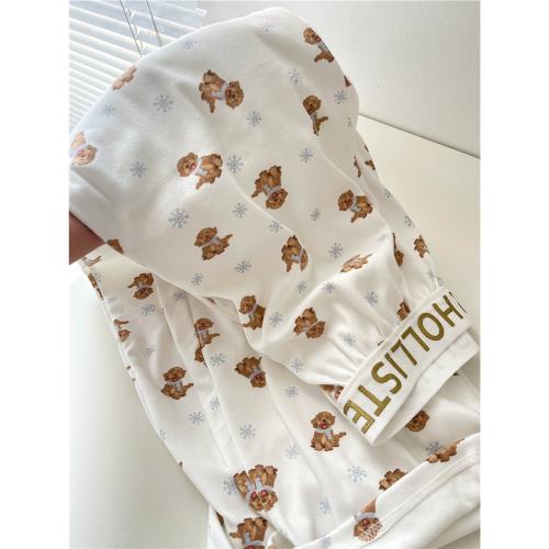 Sin Glee 韓版甜美卡通小狗印花睡褲女春秋2025款家居褲遛彎褲子