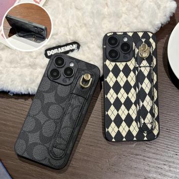 適用三星A42手機套A34腕帶A32支架A30S折疊式GalaxyA35可伸縮A20E懶人A25便攜A21S皮質A23保護套高階感小眾潮